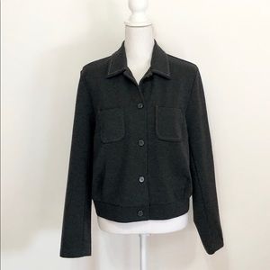Amanda Smith Gray Button Up Heavier Knit Jacket